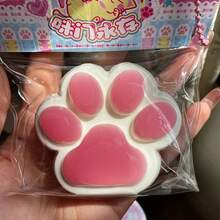 1 件巨型可爱猫爪麻糬软泥 - 卡通图案坐立不安玩具，缓慢上升的抗压缓解工具，适合所有年龄段，塑料材质，儿童玩具礼物（随机包装）