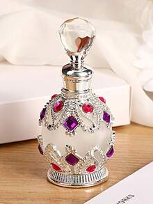 1pc 15ml Vintage Essential Oil Perfume Bottle, High-End Aromatherapy Bottle, Crystal Bottle, Refillable Aromatherapy Bottle, Fragrance Dispenser Glass Dropper Bottle For Women, Holiday Travel Essential Oil Dispenser Bottle (With Glass Dropper), Retro Dubai Style Bottle, Mother's Day Gift, Women's Gift, Valentine's Day Gift, Travel Supplies, Suitable For Living Room, Bedroom, Beauty Salon (Bottle Only, No Perfume Included), Birthday, Graduation Gift - Multicolor - View 15