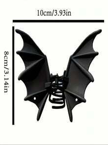 1pc Gothpunk Bat Wings Hairpin - Women's Elegant Metal Ponytail Hair Accessories For Halloween And Christmas Parties, Halloween Hair Accessories. Gothpunk Style. Durable Plastic, Halloween Accessories - Multicolor - View 8