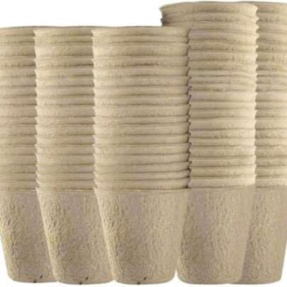 Odlingskrukor av ekologiska fibrer för fröer, plantkrukor för odling, komposterbara växtkrukor, krukor för växthusväxter