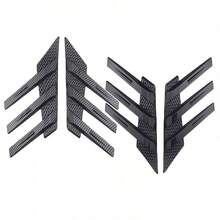 2pcs Car Rear Window Side Spoiler Covers Windshield Visor Vent Covers Decorative Accessories - Carbon Fiber Black - View 8
