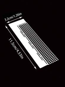 1 pieza Regla para pintura de diamantes, Regla de cuadrícula de diamantes de acero inoxidable 5D con 216 agujeros, 1 pieza Herramienta de fijación para pintura de diamantes, Adecuado para manualidades de pintura de diamantes DIY (1 Set) - Plateado - Ver 4