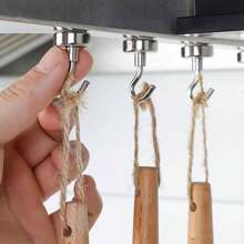 1 pièce Mini crochet magnétique Crochet magnétique ultra-résistant en néodyme pour accrocher, crochet magnétique puissant, aimant avec crochet pour salle de bain, cuisine, serviette, bureau, garage