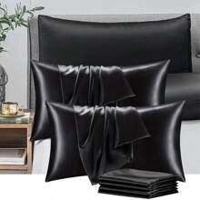 4 Pieces Of 100% Mulberry Silk Pillowcases, Silk Pillowcases, Suitable For Hair And Skin, Silk And Soft Bed Pillowcases, With Invisible Zipper, For Ladies And Men