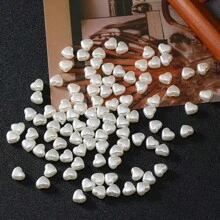 100pcs Shimmering Love Pearl Confetti , Faux Pearl Design Romantic Sprinkling Decor For Weddings Parties Holidays Favor Props,DIY Crafting Bracelets, Earrings, Pendants, Accessories(Heart,Star,Bow,Sakura,Beads),Size 8*9mm(0.315*0.354in)