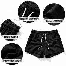 Mens Booty Shorts 3 Inch Inseam Athletic Workout Short Shorts For Men - màu đen - Xem 7