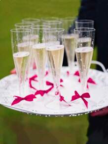 5/10 Pieces Reusable 4.5 Ounces Clear Plastic Champagne, Clear Plastic Champagne Flutes, Shatterproof Plastic Cups For Parties, Weddings And Large Events Back To School, Suitable For Weddings And Outdoor Celebrations, Champagne Flutes Plastic