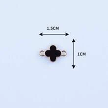 10 peças/conjunto Estilo Coreano Trevos de Liga Pingente de Óleo DIY Brincos Pulseira Encantos Feitos à Mão, Adequado Para Amigos/Família/Professores/Amantes/Homens e Mulheres/Aniversário/Reunião/Presente Perfeito/Festa