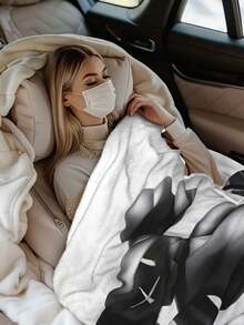 Kawss Kawaii Kaw Animation Theme Flannel Blanket - ,Print Blanket Living Room, Sofa And Travel - Gorgeous Mixed Color Gifts For Friends And Family, Double-Layer Blanket Comfortable Bedroom Decoration