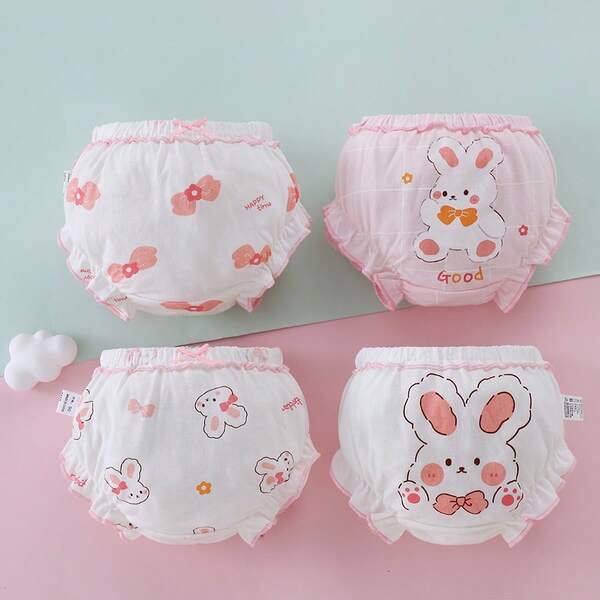 Baby Baby Girl Bread Pants 100% Cotton Inner Bread Pants Baby Bottoms Boys Girls Triangle Panties Summer Cute Simple Breathable Dry Comfortable Shorts