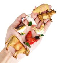 24 specie animali non ripetitivi, di dimensioni approssimative di 1-3 pollici, in materiale PVC solido, come leone, tigre, elefante, panda, giraffa, rinoceronte, ippopotamo, orso bruno, orso nero, zebra, gorilla, bufalo, bue giallo, mucca, asino, cavallo, maiale, cane, capra, pollo, anatra, oca, pecora e altri modelli di animali simulati, molto adatti per la decorazione domestica, giocattoli modello per l'insegnamento cognitivo dei bambini, regali per le feste