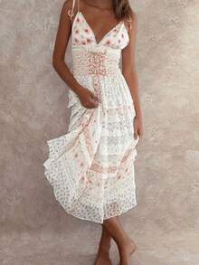 Women Long Dresses - 白色 - 查看 1