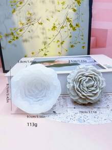 1 pieza Molde de silicona en forma de flor de peonía, para hacer velas aromáticas 3D hechas a mano, piedra de fragancia de yeso, manualidades de resina, decoración del hogar, regalos del Día de la Madre, regalos festivos, decoración de fiestas