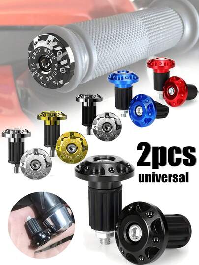 2pcs Of Aluminum Alloy Motorcycle Handlebar Plug End Caps, 16-18 Mm Handlebar Plug- Handlebar Plug Faucet Handlebar Plug Fittings For Enhancing Riding Experience.