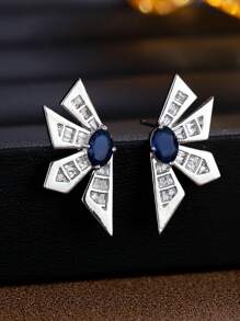 1 对奢华高端镀银铜耳环，适合女士，适合度假、派对、送给妻子、女朋友的节日礼物 - 耳環 - 查看 8