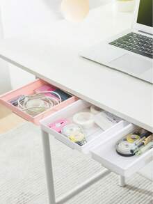 1 件抽屉式收纳盒，适用于家居装饰和办公室使用，配有各种尺寸的无孔抽屉，适用于教室和办公室的收纳盒，白色收纳盒，文具和化妆品收纳盒，收纳桌，整理桌和收纳整理容器，节省空间，卧室，厨房整理和收纳，家居装饰 - 彩色 - 查看 1