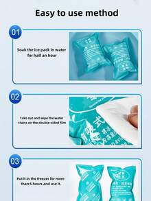 Pacote de gelo autoescorvante de água dupla face à prova de explosão de 500 ml 17,5 cm x 13,5 cm, 200 ml 11 cm x 16 cm para preservação única de frio.