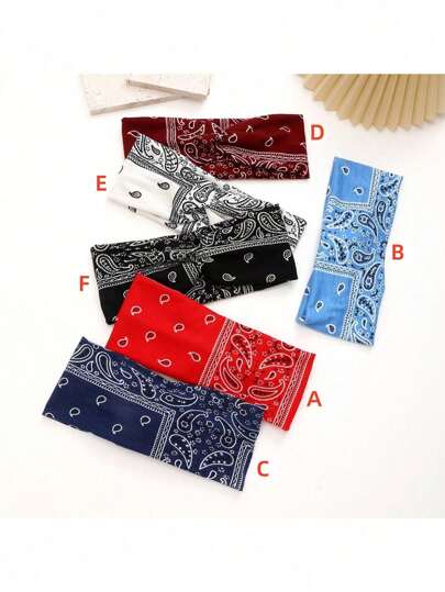 1 قطعة شريط رأس مطاطي متقاطع مربوط، شريط رأس رياضي للتمارين اليوغا مانع للانزلاق بحافة عريضة، ماص للرطوبة، للنساء للتمارين / الجري، شريط رأس عمامة، اكسسوارات شعر