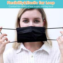 200/100/50/10片装高品质一次性口罩，三层防护，可调节鼻夹 - 透气、柔软、亲肤，适合居家、学校、办公室和户外使用，聚丙烯材质，一次性设计