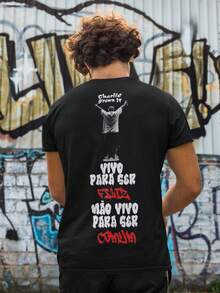 Camiseta Casual Algodão ChorãoJr Skate Cantor - Preto - Visão 1