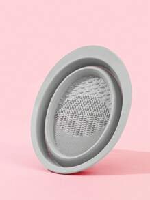 mulynsie 1pc Foldable Silicone Makeup Brush Cleaner Bowl,Can Ete For Rcycle Portable Make Brush Cleaning Mat, Beauty Brush Cleaning Drying Washing Tools, For Brushes Powder Puffs, And Sponges,Quick Clean Makeup Tool Dry Cleaning Box