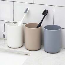 1/2/3 Stück einfacher Spülbecher, schlichte gewöhnliche Zahnputzbecher, Kunststoff Spülbecher, minimalistischer Badezimmerbecher, Badezimmerzubehör, minimalistischer Paar Zahnputzbecher, japanischer praktischer Waschbecher für unterwegs, kreativer einfacher Spülbecher für Zuhause