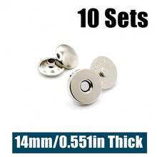 10套/包 14/18毫米金属双铆钉磁扣纽扣紧固件包包按扣钱包手提包衣服DIY - 彩色 - 查看 10