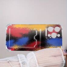 Funda de teléfono con diseño de patrón de pigmento colorido, tarjetero impreso, funda para teléfono 4 Pro 16 12 11 15 Plus 13 TPU suave - Colores mixtos 1 - Ver 6