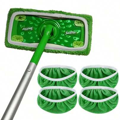 2/4/6/8件超细纤维清洁拖把替换垫，平板拖把替换布套拖把，兼容扫地机，平板拖把，可水洗耐用替换拖把，家用干湿旋转拖把布，易于清洁，清洁用品