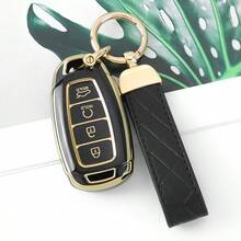 Ốp bảo vệ chìa khóa xe bằng TPU bền chắc - Phù hợp với các dòng xe Elantra GT, Kona, Palisade, Venue, Veloster - Phụ kiện chìa khóa xe thiết kế 4 nút, sang trọng và cao cấp, phù hợp cho nữ giới. - Móc khóa 21 - Xem 2
