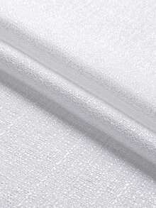 1pc Solid Single Panel Sheer Curtain, Rural Living Room, Bedroom, Bay Window, Balcony, White Gauze Curtain - Multicolor - View 7