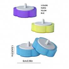 FoBianJie Blue White, Yellow, Blue, Purple Disposable Toilet Brush Replacement Brush Heads In 4 Different Colors And Flavors (Excluding Toilet Brush Handle)