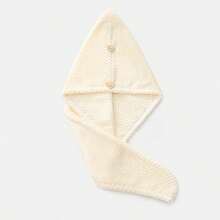 1pc Coral Fleece Super Soft Fiber Hair Towel Wrap For Women, Anti-Frizz With Elastic Strap, Quick Drying For Wet, Long, Curly Hair, Ideal For School, Travel, Home Use - Multicolor - View 6