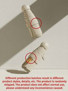 1 件，迷你旅行遮阳伞带保护套，小巧紧凑防紫外线雨伞，轻便防风遮阳伞，适合徒步旅行