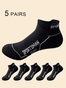 5 Pasang Kaos Kaki Pendek Olahraga Pria Berkualitas Tinggi, Bahan Jala Bernapas, Ukuran 39-44 - MultiWarna - View 11