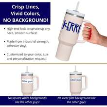 Custom Name Vinyl Decal, Personalized Name Decal For Kids Party Names, Wedding, Glass, Tumbler, Mug, Decal - Multicolor - View 5