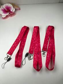 1pc Pink Leopard Print Teacher Lanyard For ID Badge Holder, Phone, Keys, With Key Ring, Great Gift For Women, Teachers, Students, Staff - New & Old Versions Sent Randomly School Car Accessories Cute Goth Y2k