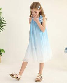 2025 BestToddler Girl Tulle Dress Summer Clothes Little Girl Ombre Halter Dress Casual Sundress Toddler Princess Outfits