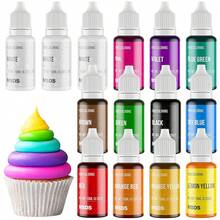 16 Color Cake Food Coloring Set, Bright Food Coloring Liquid Dye Odorless Suitable For Baking, Frosting, Easter Eggs, Gummies, Cooking, Slime Making DIY Supplies Set - 35 Oz 10 Ml Bottled: Grocery And Specialty Food XXAT - 3-10毫升 14色套裝 - 查看 2