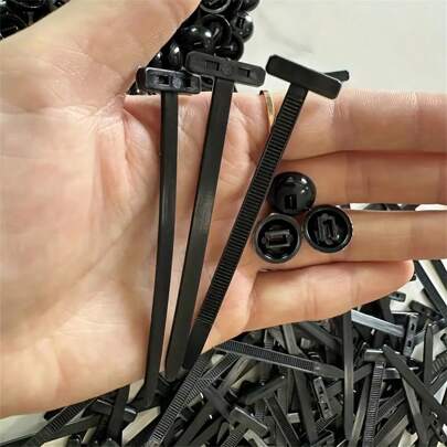 10/30/50/100pcs Buckle Heart Screws, Vehicle Splash Guard Screw Replacement, Heavy Duty New Universal Nylon Tie Wraps, Suitable For Car And Truck Lashing Fasteners