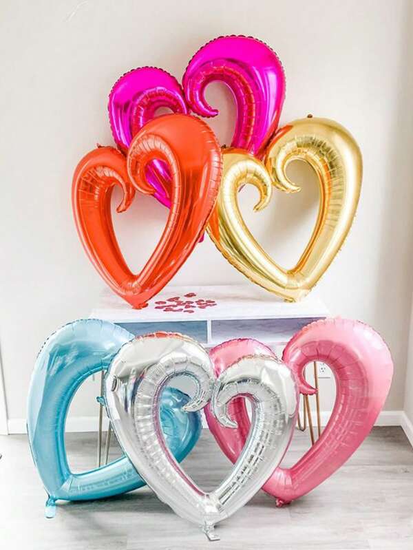 2 Pcs 36 Inch Foil Heart Balloons, Suitable For Birthday Decoration, Room Decor, Birthday Party, Wedding Decor, Helium Balloons