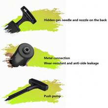 Portable Mini Air Pump For Inflatable Pool Float, Basketball, Volleyball, Football (Black) - Black - View 3