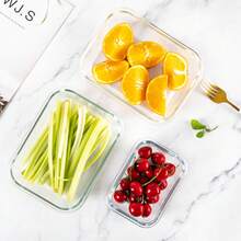 20 recipientes de vidrio para preparar comidas con ventilación de vapor, recipientes para almacenar alimentos con tapas herméticas, para el control de porciones del almuerzo en el hogar, la cocina y la oficina (10 recipientes + 10 tapas), aptos para congelador y refrigerador. - verde menta - Ver 8