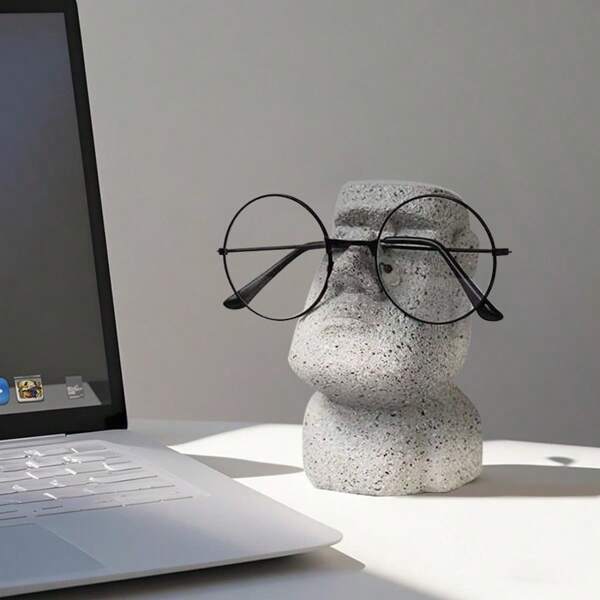 قطعة واحدة إطار نظارة بتصميم تمثال حجري مضحك، ديكورات محل النظارات، زينة المكاتب، هدايا، حوامل نظارات المكتب، حوامل النظارات