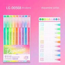 Bút gel Languo 9 màu dung tích lớn, bút marker acrylic không trong suốt, bút vẽ doodle phong cách Ins đơn giản dễ thương màu Morandi & Candy, bút lập kế hoạch cho học sinh vẽ nghệ thuật, vẽ truyện tranh, ghi chép - Nhiều màu - Xem 36