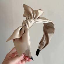 1pc Women Plain Wide Headband, Elegant Minimal, Suitable For Daily & Party Wear, Made Of Polyester, Hair Band, Hair Hoop