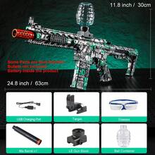 激动人心的 M416 电动球爆破玩具 - 高速、金属饰面、可充电，带眼镜 - 夏季生日复活节派对的完美礼物（不含子弹） - 彩色 - 查看 16