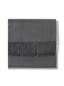 1pc Girl Long Scarf Solid Color Cashmere Neck Warmer Scarf For Evening Cover Up Dress Bathing Shawl Gifts Accessories Unisex Shawl And Wraps