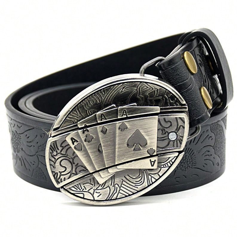 Men's Leather Belt Outdoor Multifunctional Belt With Knife Suitable For Men's Gift - PukeBK - View 1