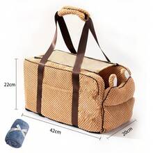 Pet Bed & Crate Mat - Yellow Bear Deluxe Edition + Blanket - View 13